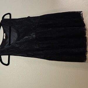 Grace and Emma Black Lace Overlay Tank Top